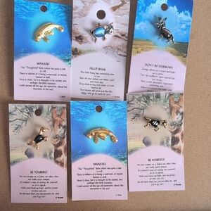 Vintage Animal tack Pin Set of 6